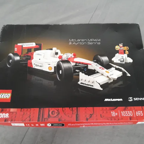 BOXED LEGO ICONS MCLAREN MP4 AND AYRTON SENNA