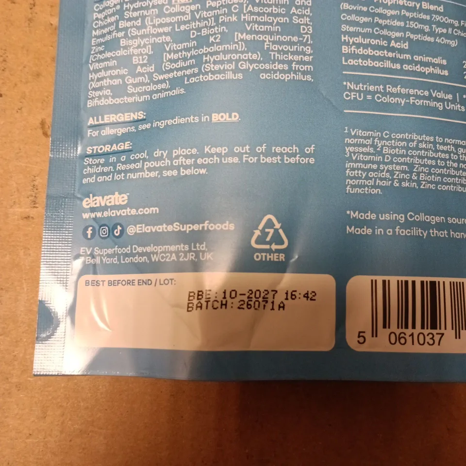 ELAVATE MULTI-COLLAGEN SUPERBLEND VANILLA FLAVOUR 182G