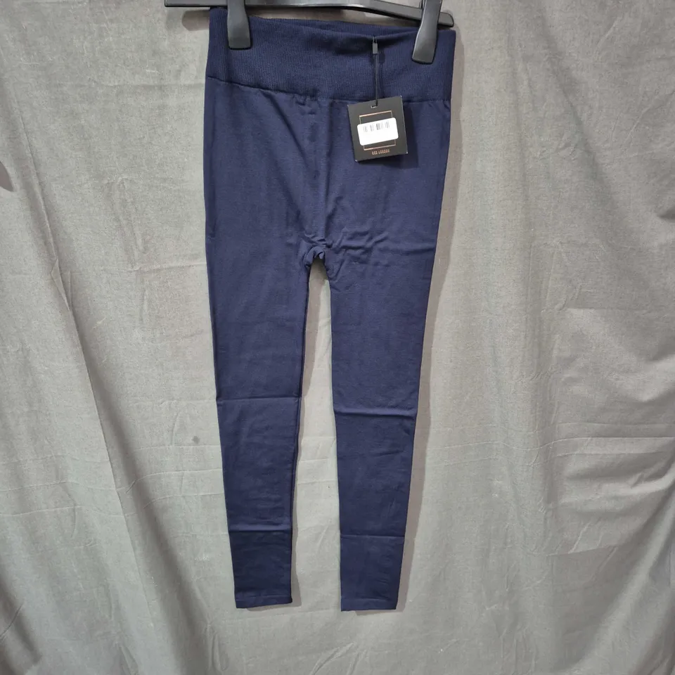 QED LONDON NAVY LEGGINGS – UK 8/10 (EU 36/38, US 4/6)