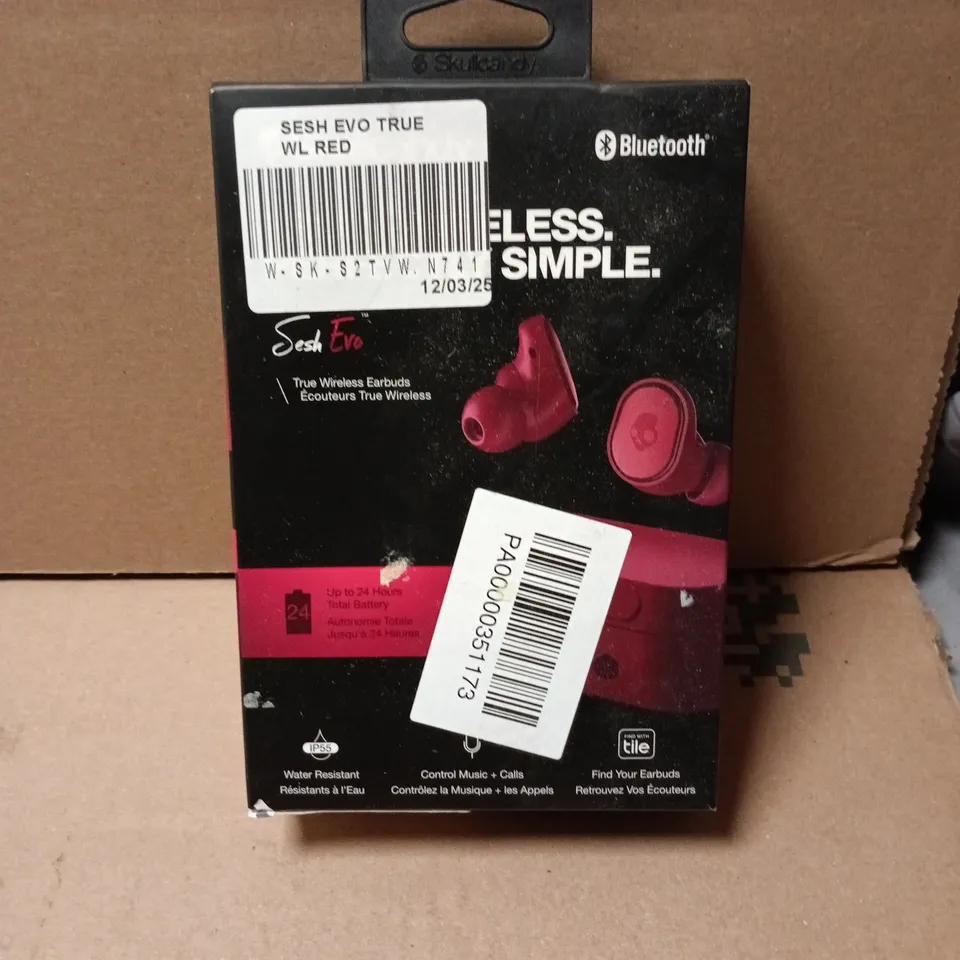 SKULLCANDY SESH EVO TRUE WIRELESS EARBUDS – RED