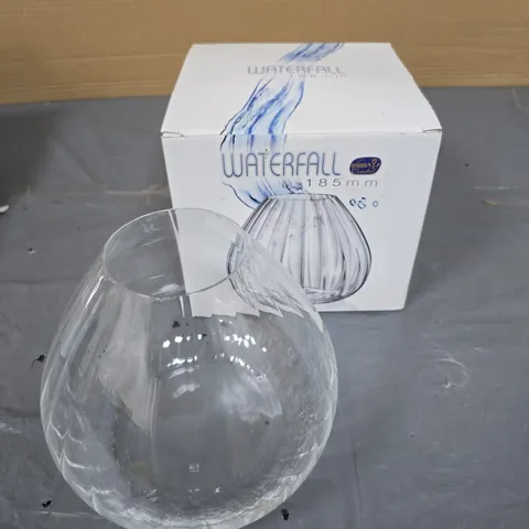 DIAMANTE WATERFALL BOWL VASE - 18.5CM