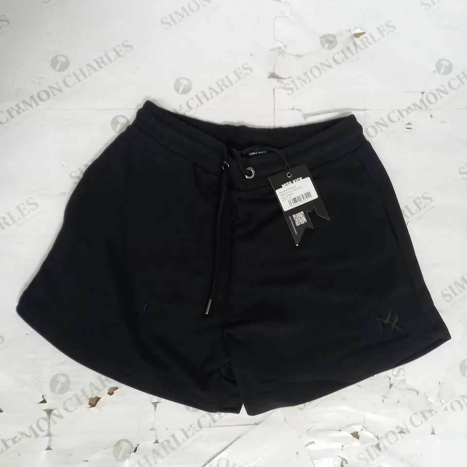 MISS KICK WOMENS FLEECE SHORTS IN BLACK SIZE 8-10