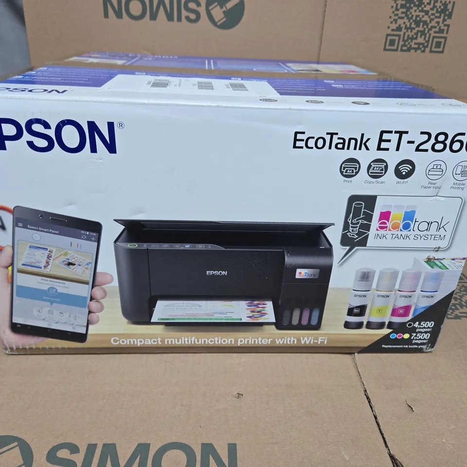BOXED EPSON ECOTANK ET-2860 PRINTER 