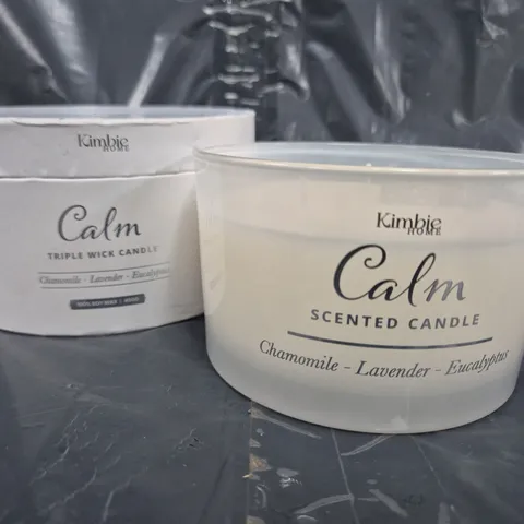 KIMBIE HOME CALM TRIPLE WICK SCENTED SOY WAX CANDLE