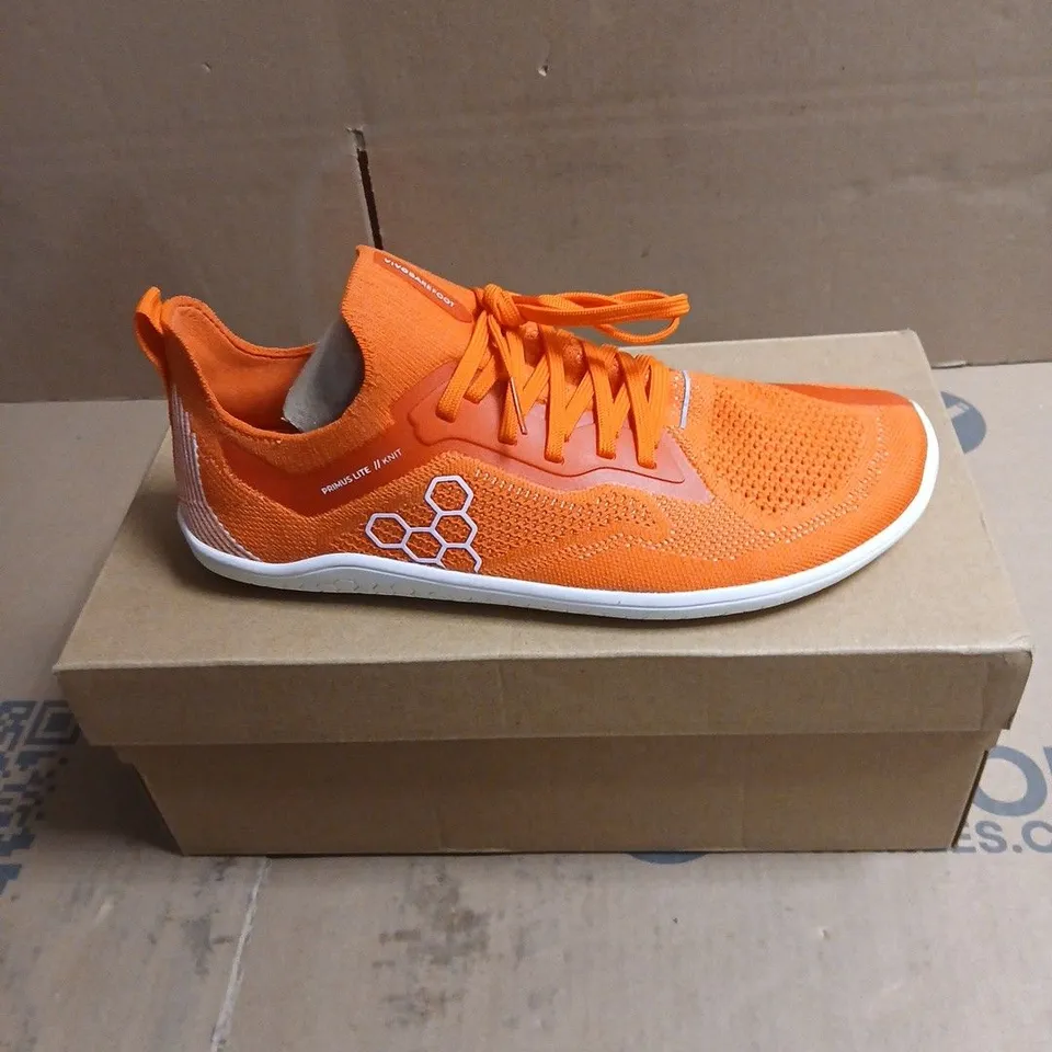 VIVOBAREFOOT PRIMUS LITE II KNIT ORANGE RUNNING SHOES BOXED WOMENS 39