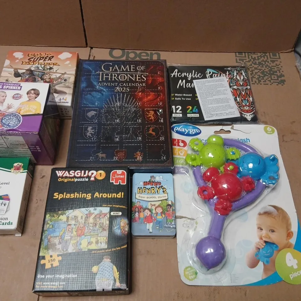 CHILDREN'S TOYS & PUZZLES MIXED LOT – BOXED ADVENT CALENDAR, PUZZLES AND SOFT TOYS