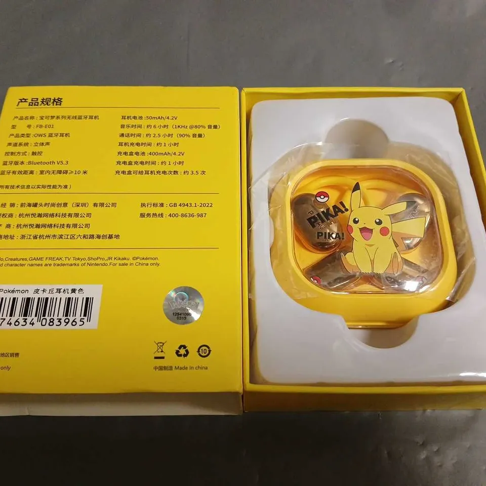 BXED POKEMON PIKA WIRELESS EARPHONES