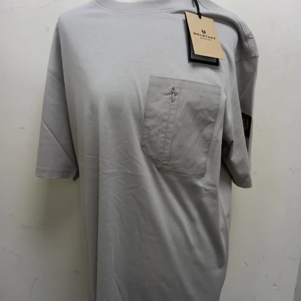 BELSTAFF HUDSON T-SHIRT IN GREY - SIZE MEDIUM