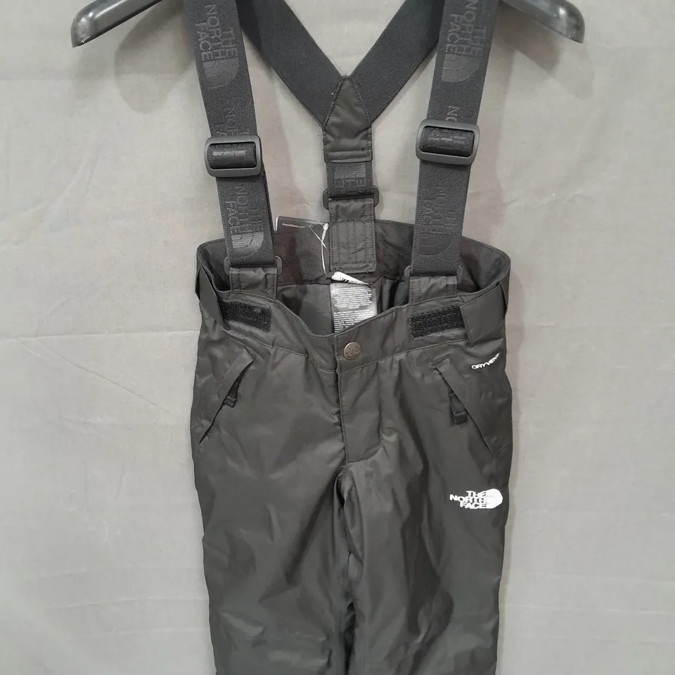 THE NORTH FACE TEEN SNOW SUSPENDER PANTS IN BLACK SIZE XS