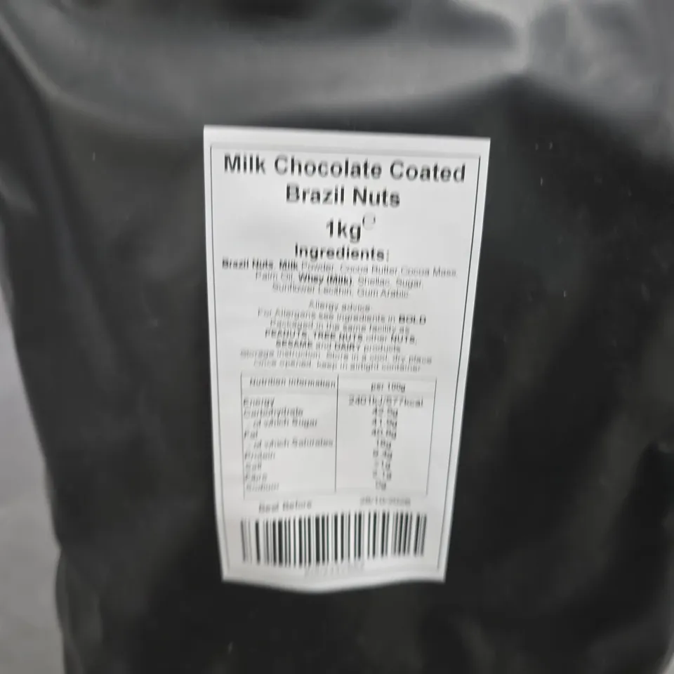 MILK CHOCOLATE COATED BRAZIL NUTS – 1KG