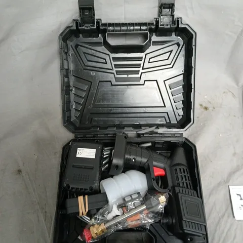 ELECTRIC POWER WASHER – PORTABLE BATTERY-POWERED IN CASE (WITH ACCESSORIES)