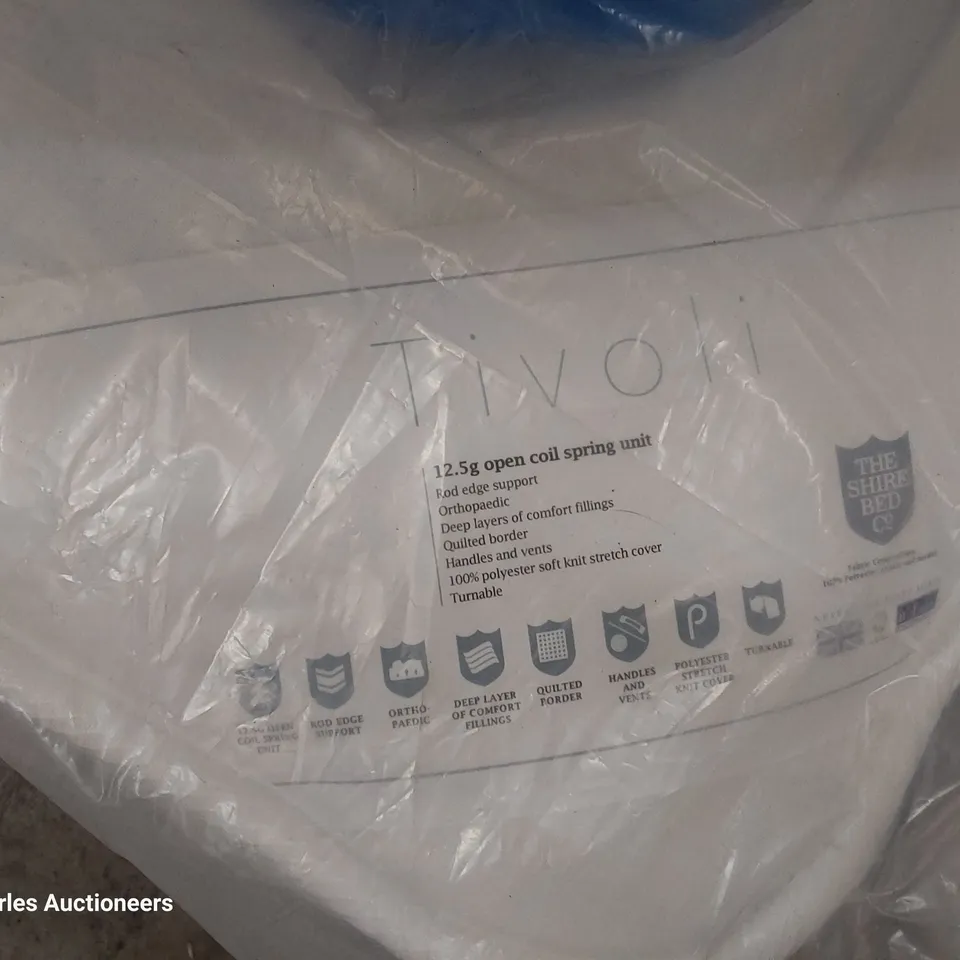 QUALITY BAGGED SHIRES BED Co. 5' KINGSIZE TIVOLIOPEN COIL MATTRESS 