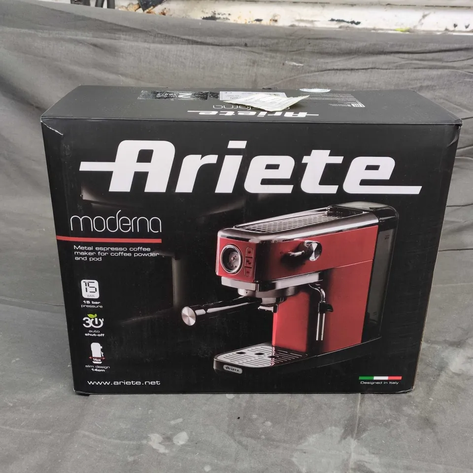 ARIETE MODERNA ESPRESSO COFFEE MACHINE – RED