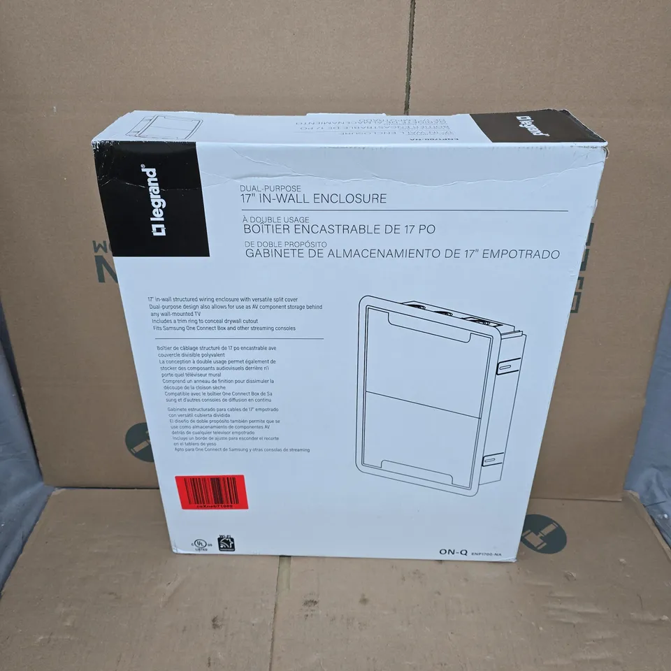 BOXED LEGRAND DUAL-PURPOSE 17" IN WALL ENCLOSURE