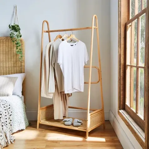BOXED FRENCH CANE CLOTHES RAIL SELF ASSEMBLY
