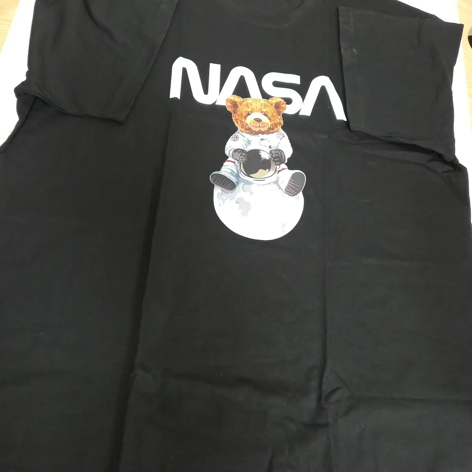 HOOOXI NASA DESIGNED BLACK TEE SIZE L 