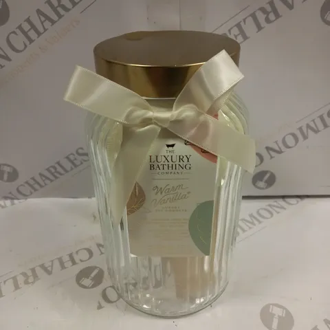 WARM VANILLA GLASS JAR BATHING GIFT