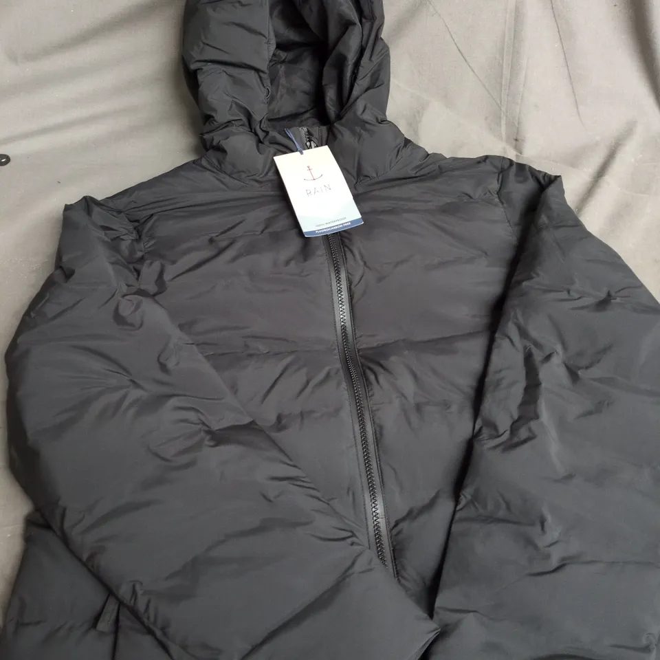 SEASALT KESER COAT BLACK – HOODED PUFFER COAT, UK 12 