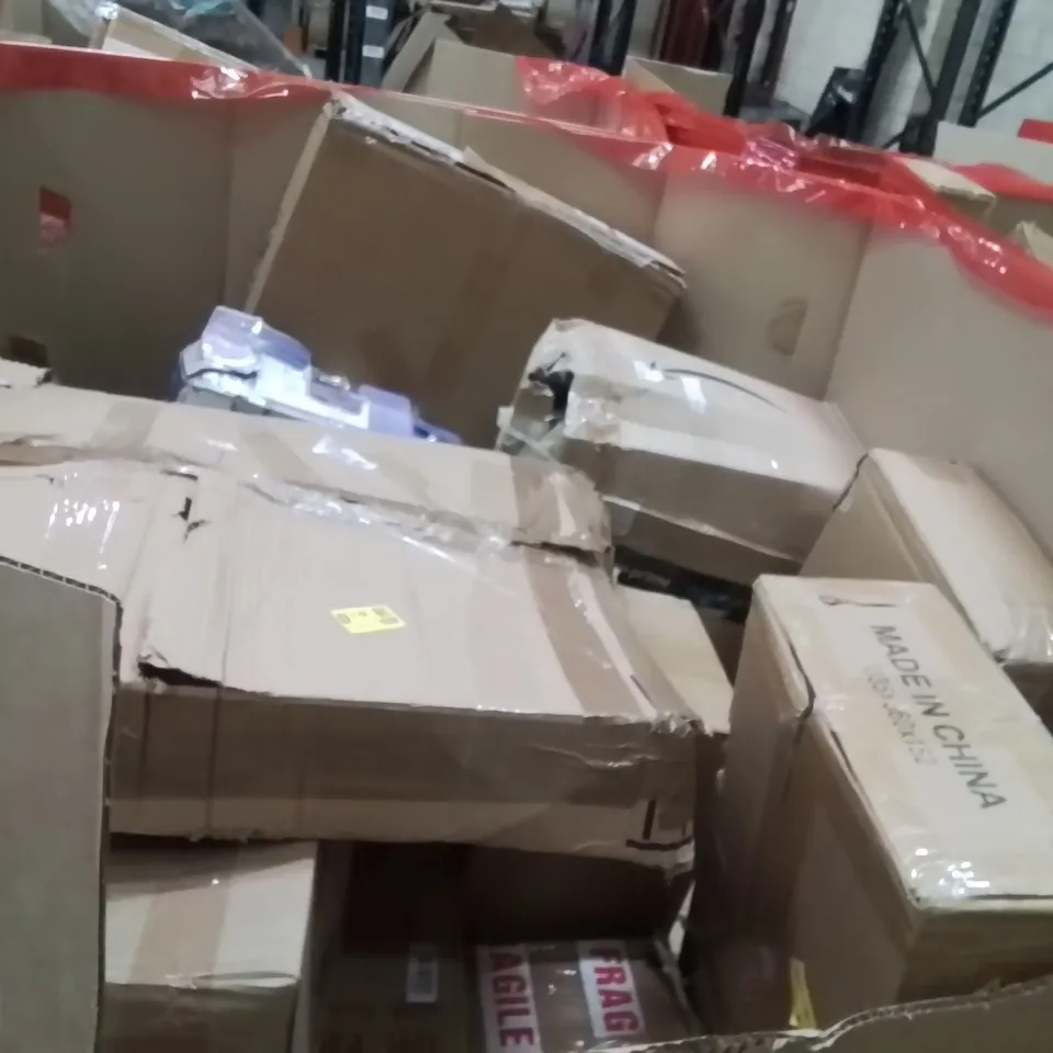 PALLET OF ASSORTED HOUSEHOLD GOODS AND PRODUCTS TO INCLUDE;PRESSURE WASHER,JUICER,BAG