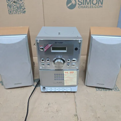 BOX OF 2 SHARP HI‑FI SYSTEM WITH SIX SPEAKERS – MODEL UNKNOWN - COLLECTION ONLY 
