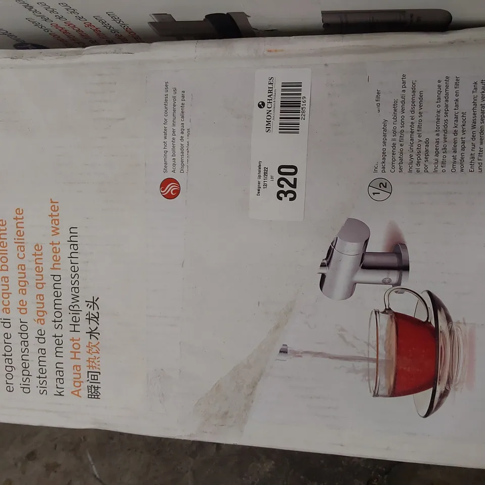 BOXED INSINKERATOR STEAMING HOT WATER TAP F-HC3300C & BOILER (2 BOXES)