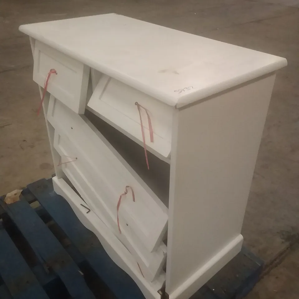 WHITE 5 DRAWER CHESTCOF DRAWERS