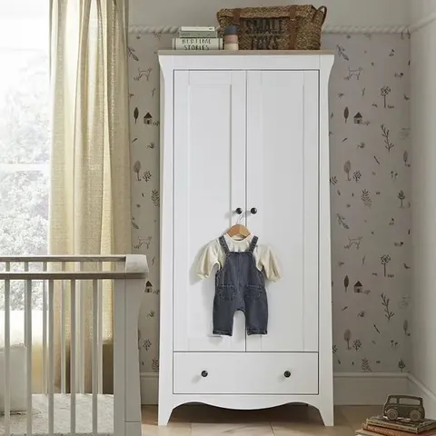 BOXED CUDDLE CO. CLARA WARDROBE - WHITE/ASH (2 BOXES)