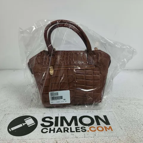 ASHWOOD ZARA MEDIUM CROC LEATHER GRAB BAG