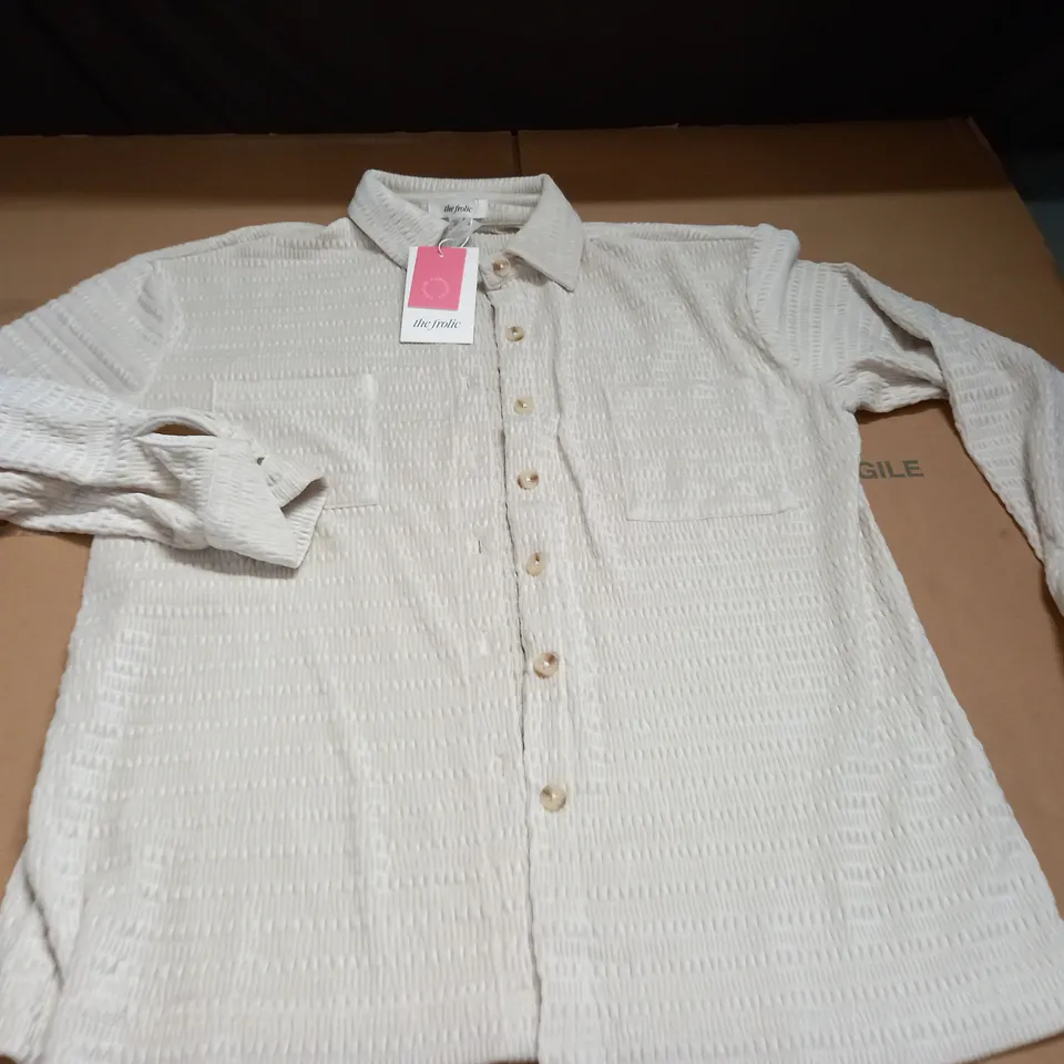 THE FROLIC CREAM SHIRT - UK 6