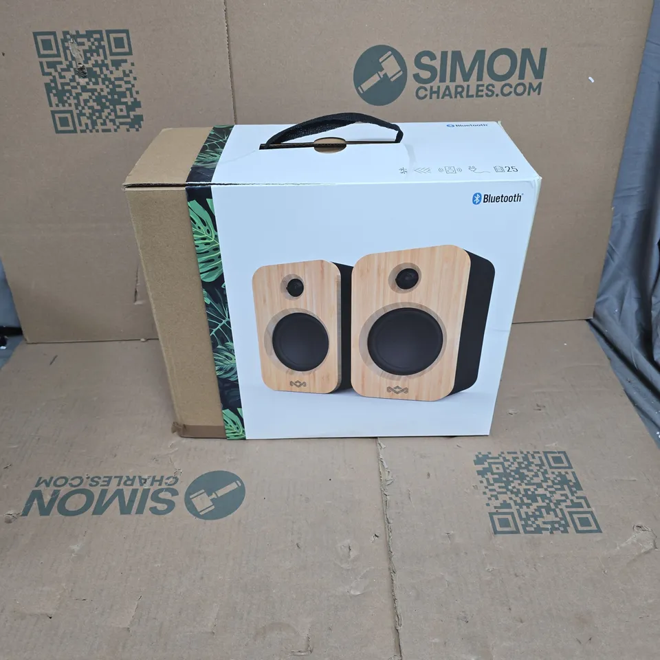 HOUSE OF MARLEY GET TOGETHER DUO WIRELESS BLUETOOTH SPEAKERS – BAMBOO FINISH (PAIR)