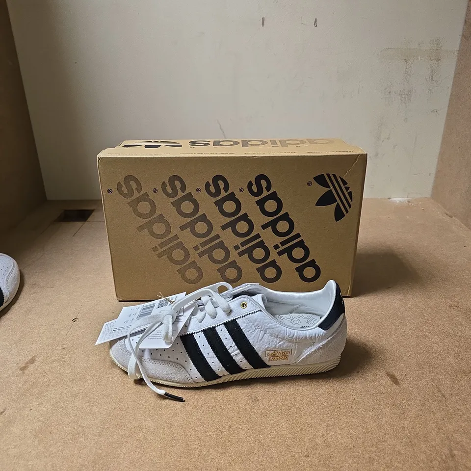 ADIDAS JAPAN WHITE SNEAKERS WITH BLACK STRIPES – BOXED