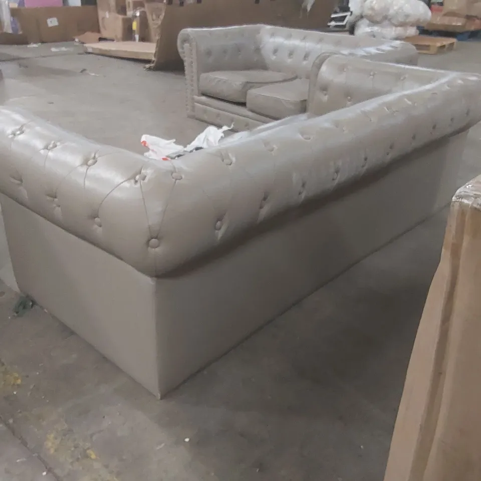 QUALITY DESIGNER 3-PIECE FAUX LEATHER SOFA SET