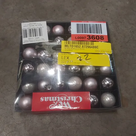 BOXED 50 PIECE SHATTERPROOF BAUBLE SET