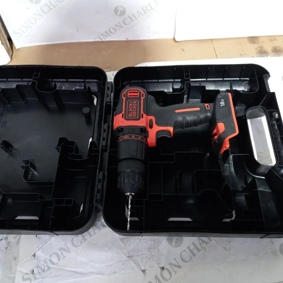 BLACK+DECKER 18 V CORDLESS 2-GEAR COMBI HAMMER DRILL POWER TOOL 