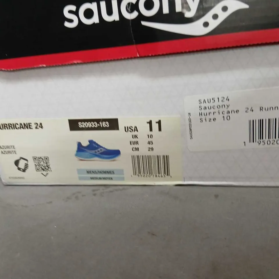SAUCONY HURRICANE 24 RUNNING SHOES – BLUE, UK 10 (US 11)