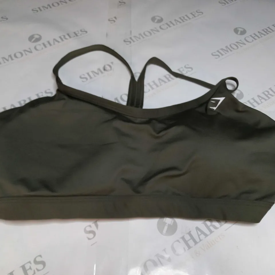 GYMSHARK SPORTS BRA IN OLIVE GREEN - XXL