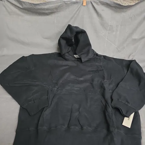 ESSENTIALS BLACK HOODIE SIZE M 