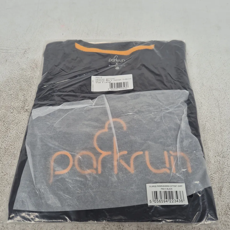 PARKRUN MEN'S COTTON T-SHIRT – BLACK, XL