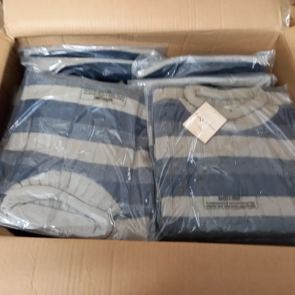 LOT OF APPROXIMATELY 25 LA MEILLE ROLL NECK STRIPED JUMPERS - SIZE UNSPECIFED