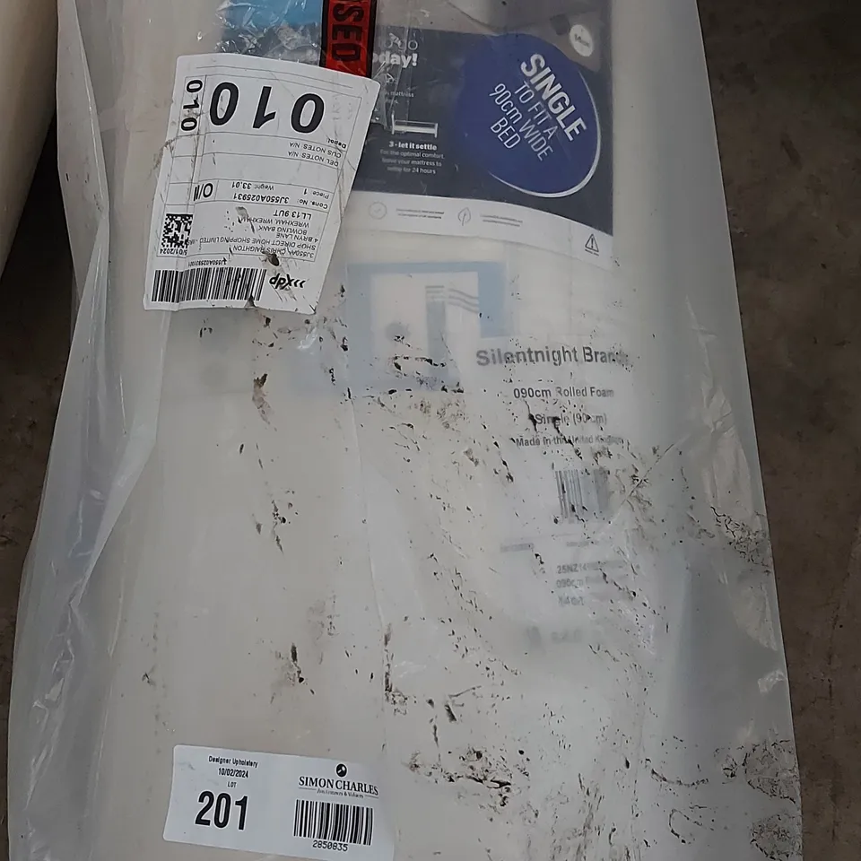 BAGGED & ROLLED SILENTNIGHT MATTRESS-NOW SINGLE MATTRESS 