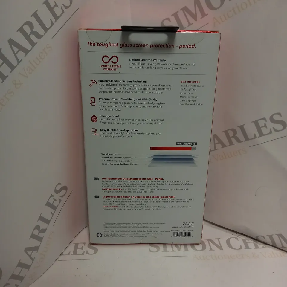 APPROXIMATELY 40 BRAND NEW BOXED AND SEALED INVISIBLE SHIELD GLASS + EXTREME IMPACT AND SCRATCH PROTECTION FOR HUAWEI MATE 20 LITE WITH ADVANCED SHATTER PROTECTION AND REINFORCED EDGES