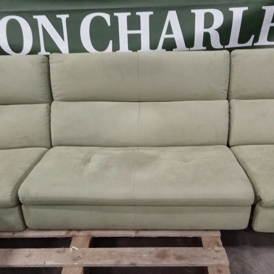 QUALITY DESIGNER ITALIAN MADE MARTINE LARGE FABRIC ELECTRIC RECLINING CORNER SOFA