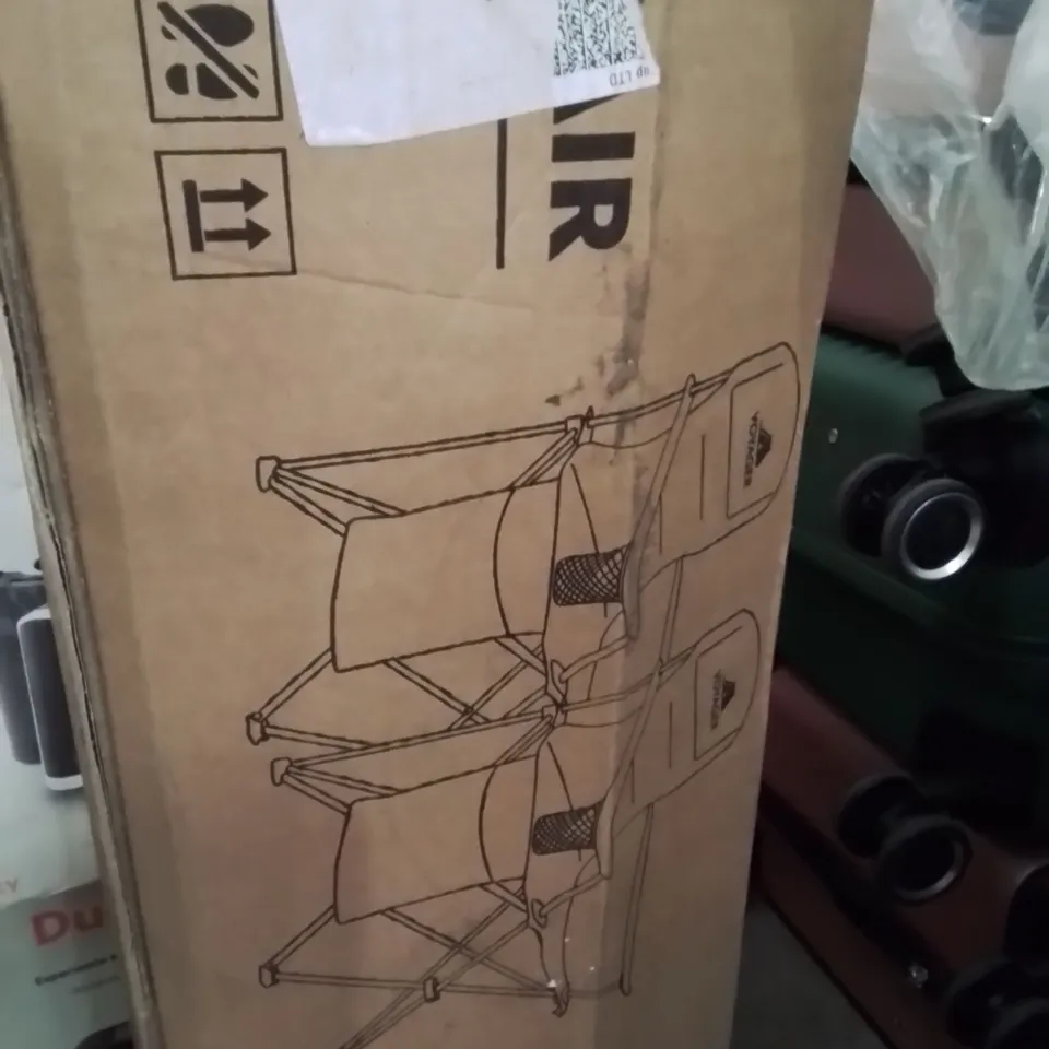 BOXED VOYAGER 2PK CAMPING CHAIR BLACK 
