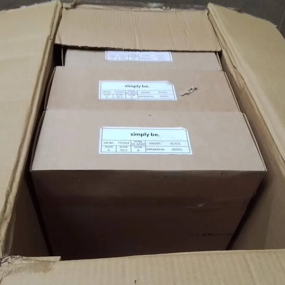 BOXED BRAND NEW APPROXIMATELY 5 SIMPLY BE BREENER WIDE SHOES BLACK SIZE 6