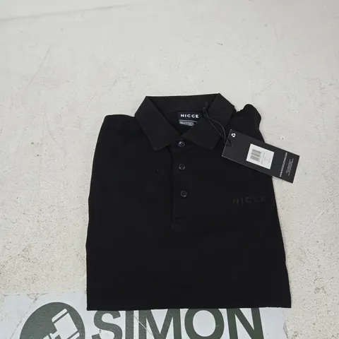 NICCE POLO SHIRT – BLACK, UK SIZE S