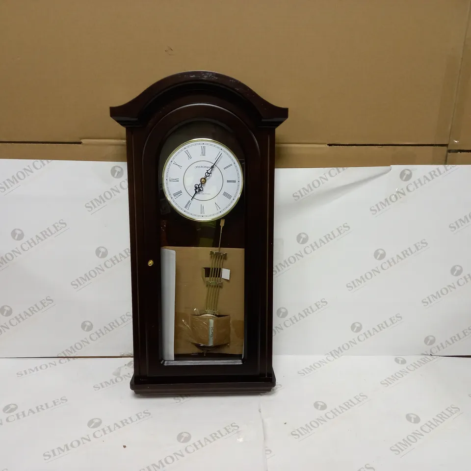 FOX AND SIMPSON WOOD PENDULUM WALL CLOCK