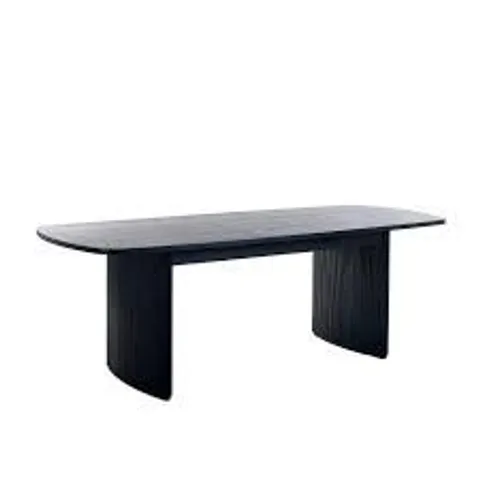 BOXED JULIAN BOWEN LOUIS EXTENDING DINING TABLE - BLACK (2 BOXES)