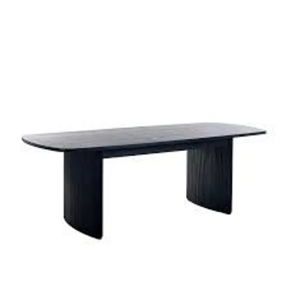 BOXED JULIAN BOWEN LOUIS EXTENDING DINING TABLE - BLACK (2 BOXES)