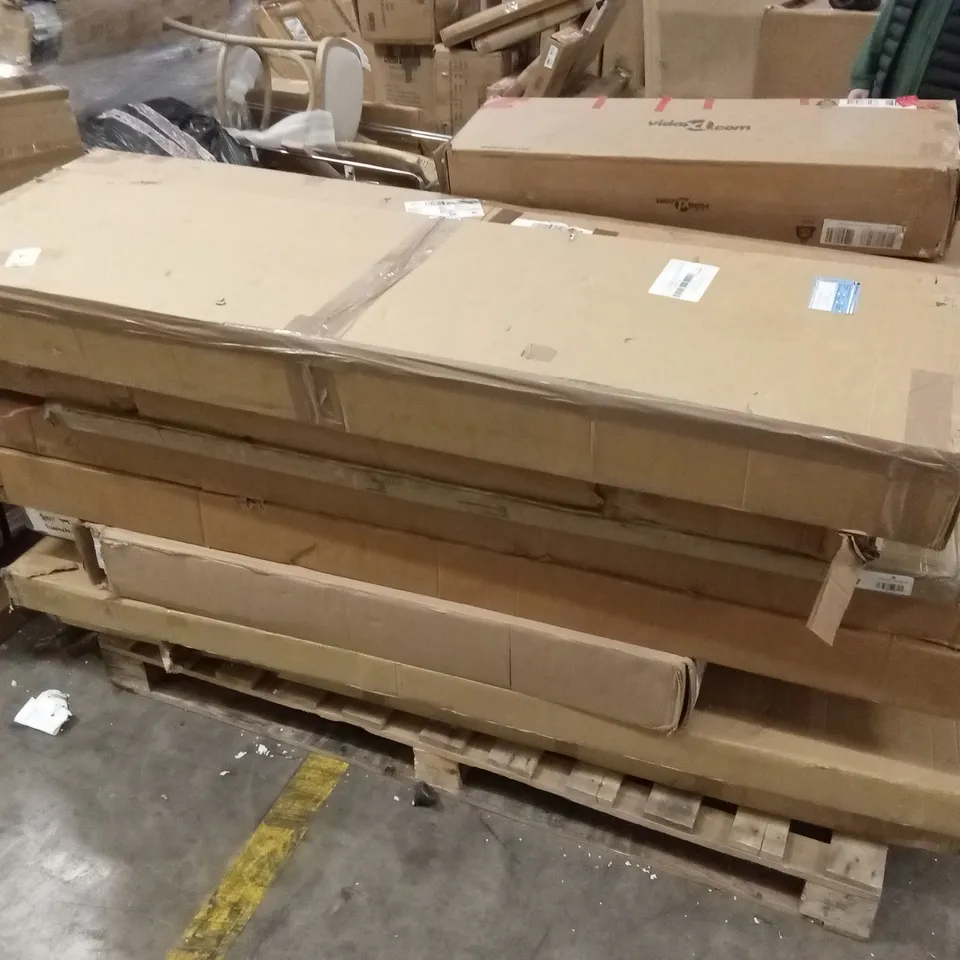 PALLET OF ASSORTED INCOMPLETE FURNITURE PARTS AND PIECES