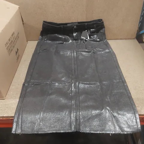 BOX CONTAINING APPROXIMATELY 16x BRAND NEW SIMPLY BE DENIM SHINY A LINE MAXI SKIRTS - SIZE 18